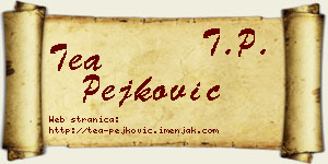 Tea Pejković vizit kartica